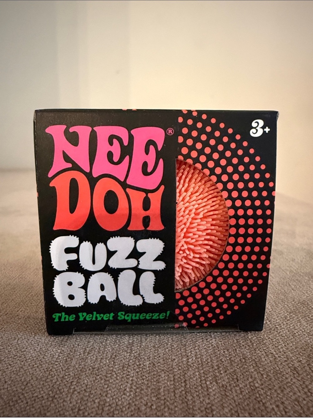 Needoh Fuzz Ball The Velvet Squeeze! - Orange